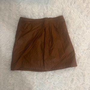 Brown Leather Skirt